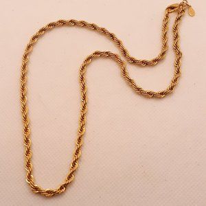 Premier Designs Gold Tone Twisted Rope Necklace